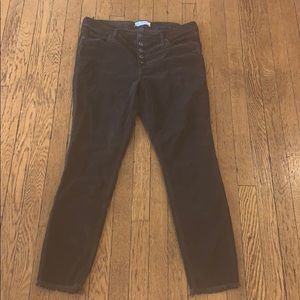 Free People corduroy frayed skinny stretch pants